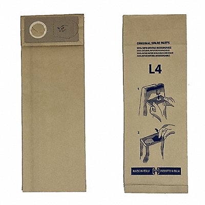 BISSELL COMMERCIAL MFG# U1500PK10, Vacuum Bags Paper 2 ply 4 L 2 W PK10