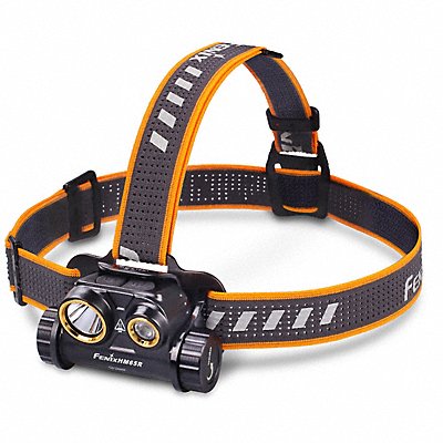 FENIX LIGHTING MFG# HM65R, Headlamp Alum PolyCar Black 1000lm