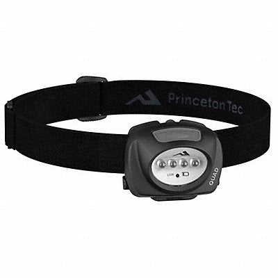 PRINCETON TEC MFG# QUADIND, Headlamp Plastic Black 78lm